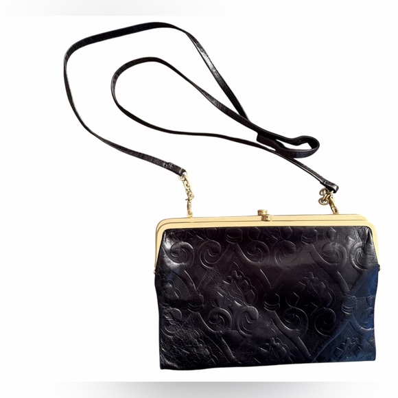 HOBO Handbags - Hobo Black Embossed leather clutch crossbody bag